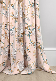 Bouquet Velvet, Soft Apricot - Made to Measure Curtain